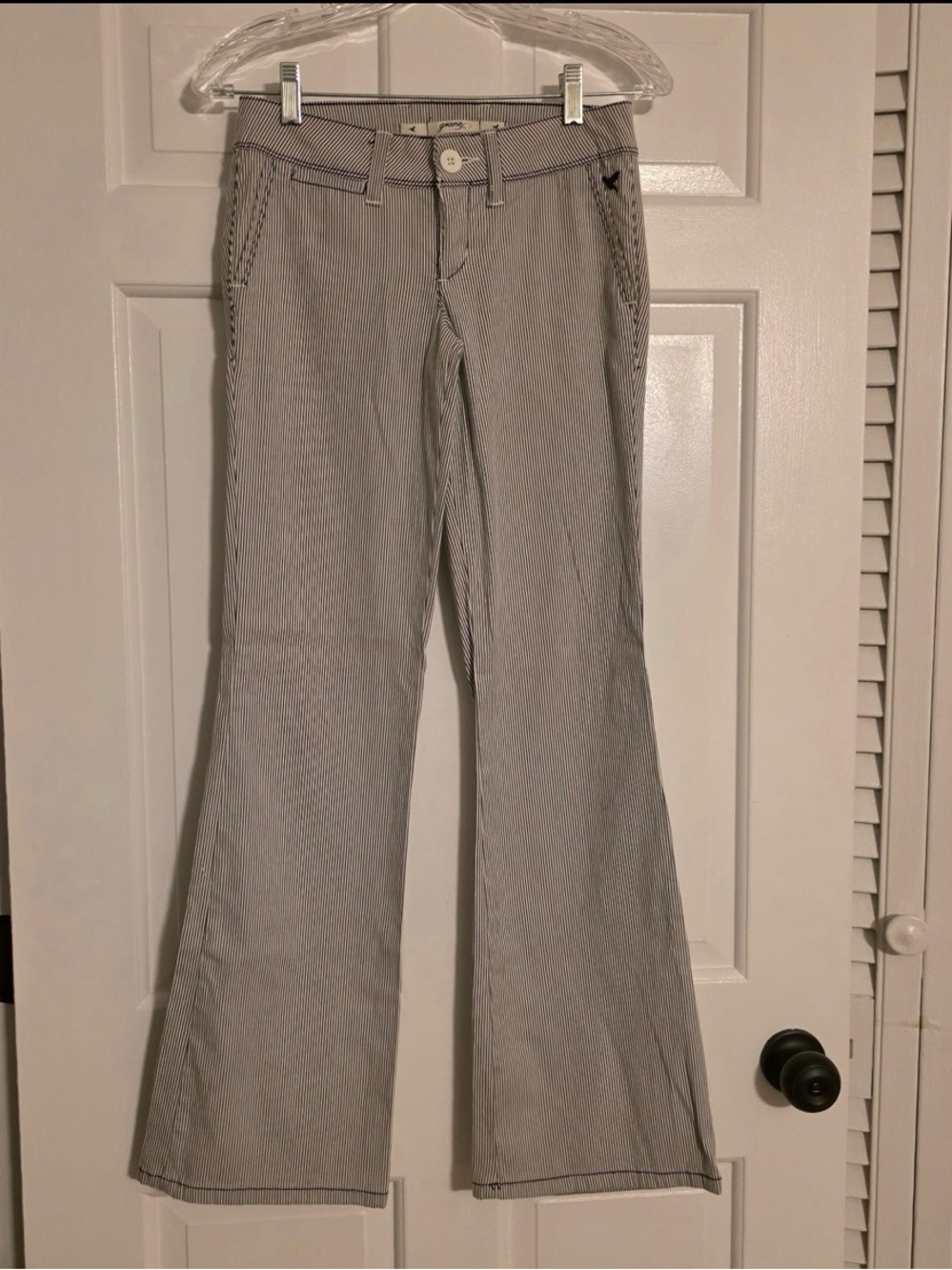 Grane Light Gray Pinstripe Bootcut Pants